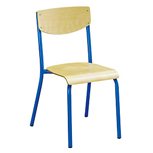 4 schoolstoelen blauwe poten 4 schoolstoelen blauwe poten