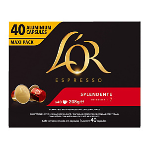 40 koffie capsules L'Or EspressO Splendente 40 koffie capsules L'Or EspressO Splendente