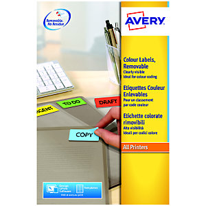 480 étiquettes adhésives laser coloris jaune L6035 Avery, la boîte