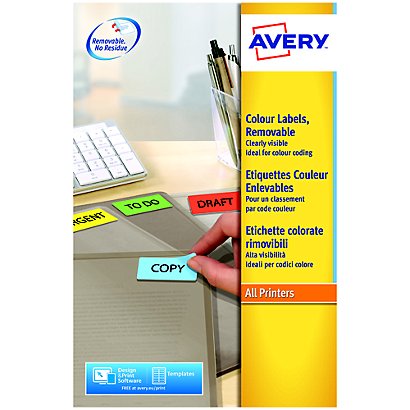 480 étiquettes adhésives laser coloris jaune L6035 Avery, la boîte - 1