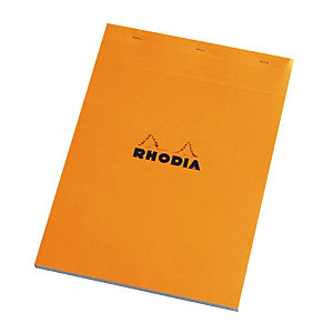 5 blocs Rhodia A4 agrafés modèle détaché non perforé réglure 5 x 5