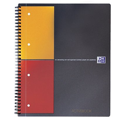 5 cahiers Activebook  160 pages 5 x 5 Oxford International coloris gris, le lot - 1