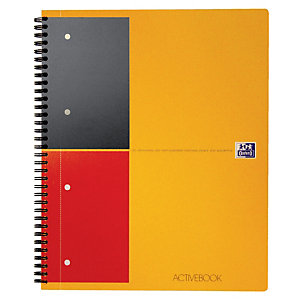 5 cahiers Activebook 160 pages lignées Oxford International coloris orange, le lot