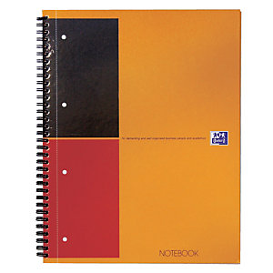 5 cahiers  Notebook 160 pages lignées  Oxford International coloris orange, le lot