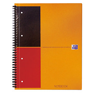 5 cahiers  Notebook 160 pages lignées  Oxford International coloris orange, le lot