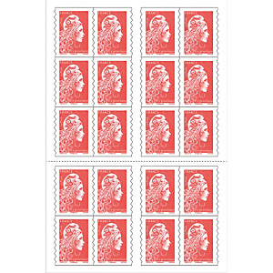 5 carnets de 20 timbres postaux autocollants Marianne Lettre prioritaire 20 g 5 carnets de 20 timbres postaux autocollants Marianne Lettre prioritaire 20 g