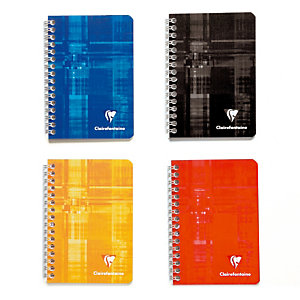 5 carnets Clairfontaine spirales 9,5 x 14 cm 100 pages