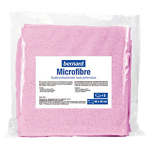 5 lavettes microfibres Bernard rose