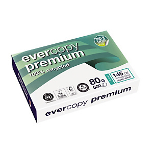 5 papierpakken 100% gerecycleerd Evercopy Premium A4 80 g 5 papierpakken 100% gerecycleerd Evercopy Premium A4 80 g