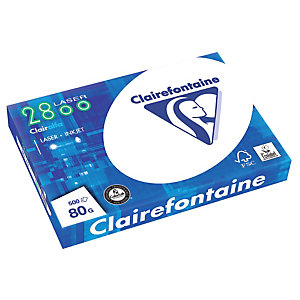 5 papierpakken Clairefontaine Laser 2800 A3 80g kleur wit, per doos van 5 pakken