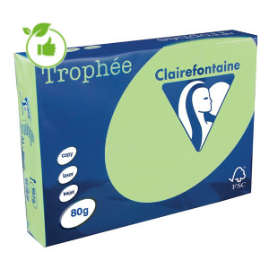 5 papierpakken Clairefontaine Trophée golfgroen A4 80 g