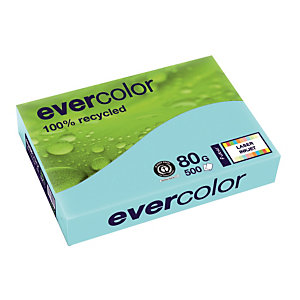 5 ramettes papier Clairefontaine Evercolor coloris bleu A4 80g