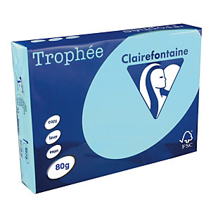 5 ramettes papier Clairefontaine Trophée bleu alizé A4 80 g
