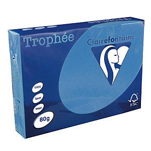 5 ramettes papier Clairefontaine Trophée bleu turquoise A4 80 g