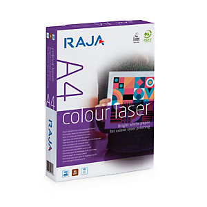 5 riemen papier Raja colour laser formaat A4  90 gr witte kleur