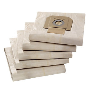 5 sacs filtrants indéchirables à 3 couches pour aspirateur eau et poussières Kärcher NT65/ 2 Ap 65 L