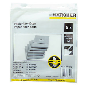 5 sacs papier pour aspirateur Kärcher 35 L