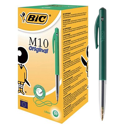 50 balpennen Bic M10 kleur groen - 1