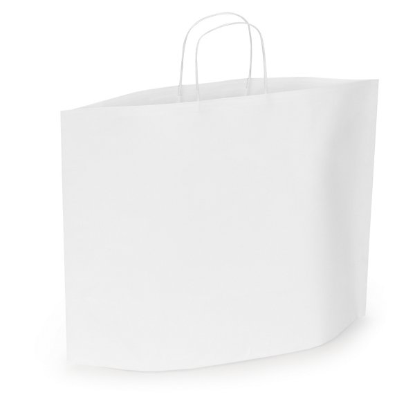 50 buste shopper in carta kraft avana con soffietti sul fondo 46x31x15cm - 3