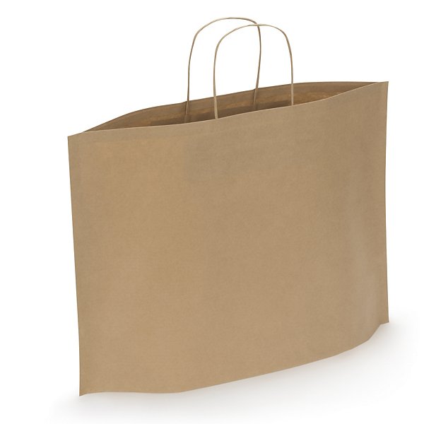 50 buste shopper in carta kraft avana con soffietti sul fondo 46x31x15cm - 4