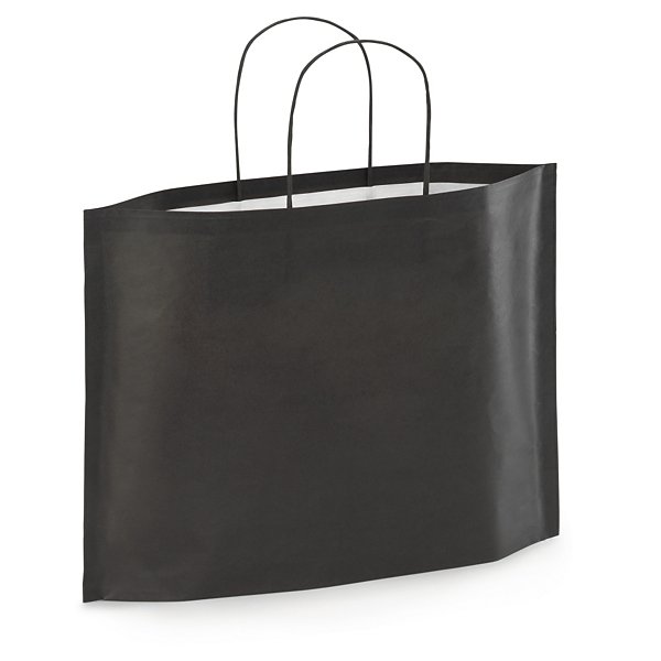 50 buste shopper in carta kraft rosse con soffietto sul fondo 36x27x10cm - 3