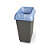 50 litre recycling bin, bottle graphic, green - 2