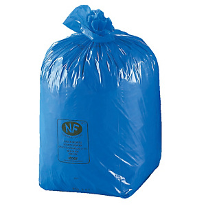 50 sacs poubelles NF 50L coloris bleus 50 sacs poubelles NF 50L coloris bleus