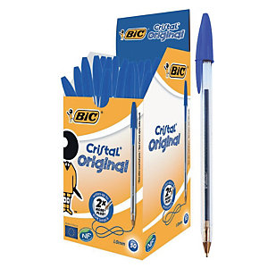 50 stylos-bille Bic® Cristal coloris bleu