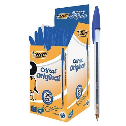 50 stylos-bille Bic® Cristal coloris bleu - 1