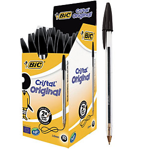 50 stylos-bille Bic® Cristal coloris noir