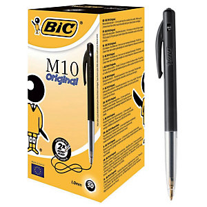 50 stylos-bille Bic M10 coloris noir