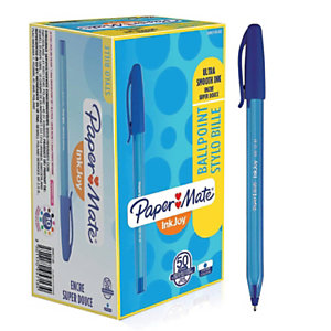 50 stylos bille Paper Mate® Inkjoy 100 coloris bleu