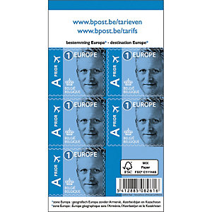 50 zelfklevende postzegels Koning Philippe Europees tarief 1