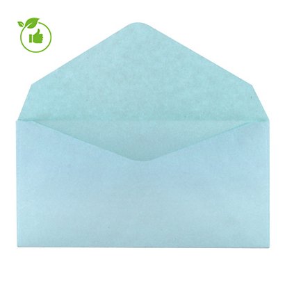 500 enveloppen verkiezingen GPV 90 x 140 mm gerecycled papier vellum 75 g kleur blauw - 1