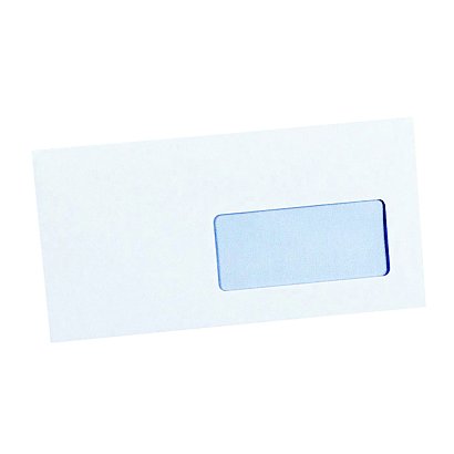 500 enveloppes 114 x 229 blanches avec fenêtre  bande protectrice La Couronne