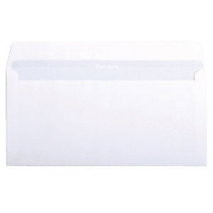 500 enveloppes blanches Clairefontaine à bande protectrice 114 x 229 mm sans fenêtre vélin 80 g