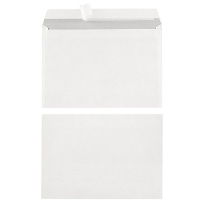500 enveloppes C5 blanches 1er prix à bande protectrice 162 x 229 mm sans fenêtre vélin 80 g