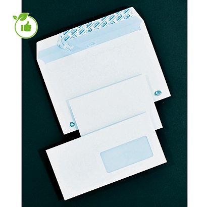 500 enveloppes C5 extra blanches GPV à bande protectrice 162 x 229 mm avec fenêtre 45 x 100 mm vélin 90 g