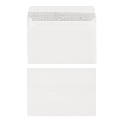500 enveloppes C6 blanches économiques gommées 114 x 162 mm sans fenêtre vélin 70 g - 1
