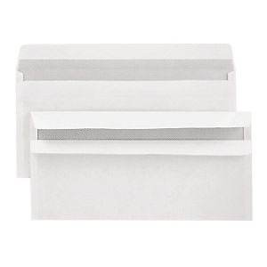 500 enveloppes DL blanches 1er prix à fermeture autocollante 110 x 220 mm sans fenêtre vélin 80 g 500 enveloppes DL blanches 1er prix à fermeture autocollante 110 x 220 mm sans fenêtre vélin 80 g