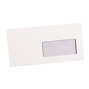 500 enveloppes DL blanches La Couronne autocollantes 110 x 220 mm avec fenêtre 35 x 100 mm vélin 80 g