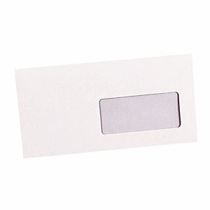 500 enveloppes DL blanches La Couronne à bande protectrice 110 x 220 mm avec fenêtre 35 x 100 mm vélin 80 g