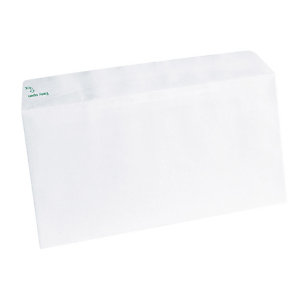 500 enveloppes DL extra blanches Erapure GPV à bande protectrice 110 x 220 mm sans fenêtre papier 100% recyclé 80 g