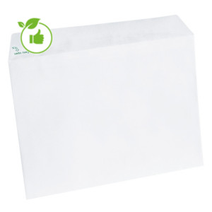 500 extra witte C5 enveloppen Erapure met beschermstrip 162 x 229 mm zonder venster 100% gerecycleerd papier 80 g