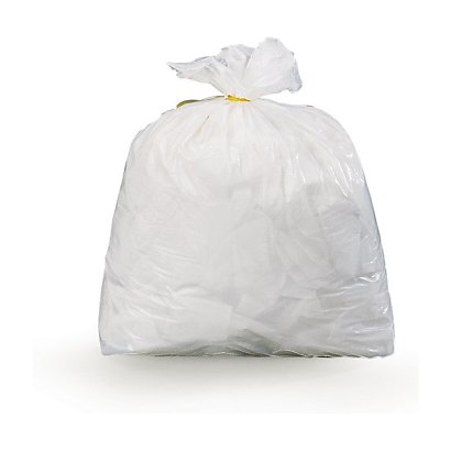 500 sacchi spazzatura bianchi 18 micron 45x50cm capacità 20l