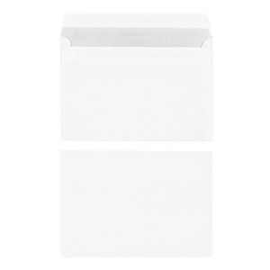 500 voordelige witte gegomde C6 enveloppen 114 x 162 mm zonder venster velijn 70 g