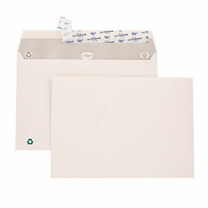 500 witte C6 enveloppen La Couronne met beschermstrip 114 x 162 mm zonder venster 100% gerecycleerd papier 80 g