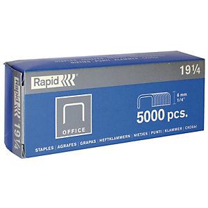 5000 agrafes normalisées standard SP19 1/4 Rapid