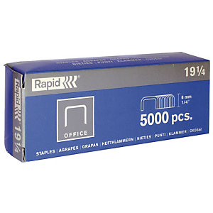 5000 agrafes normalisées standard SP19 1/4 Rapid