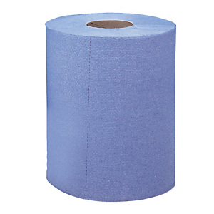 6 blauwe maxi rollen handdoekpapier met centrale afrolling 6 blauwe maxi rollen handdoekpapier met centrale afrolling